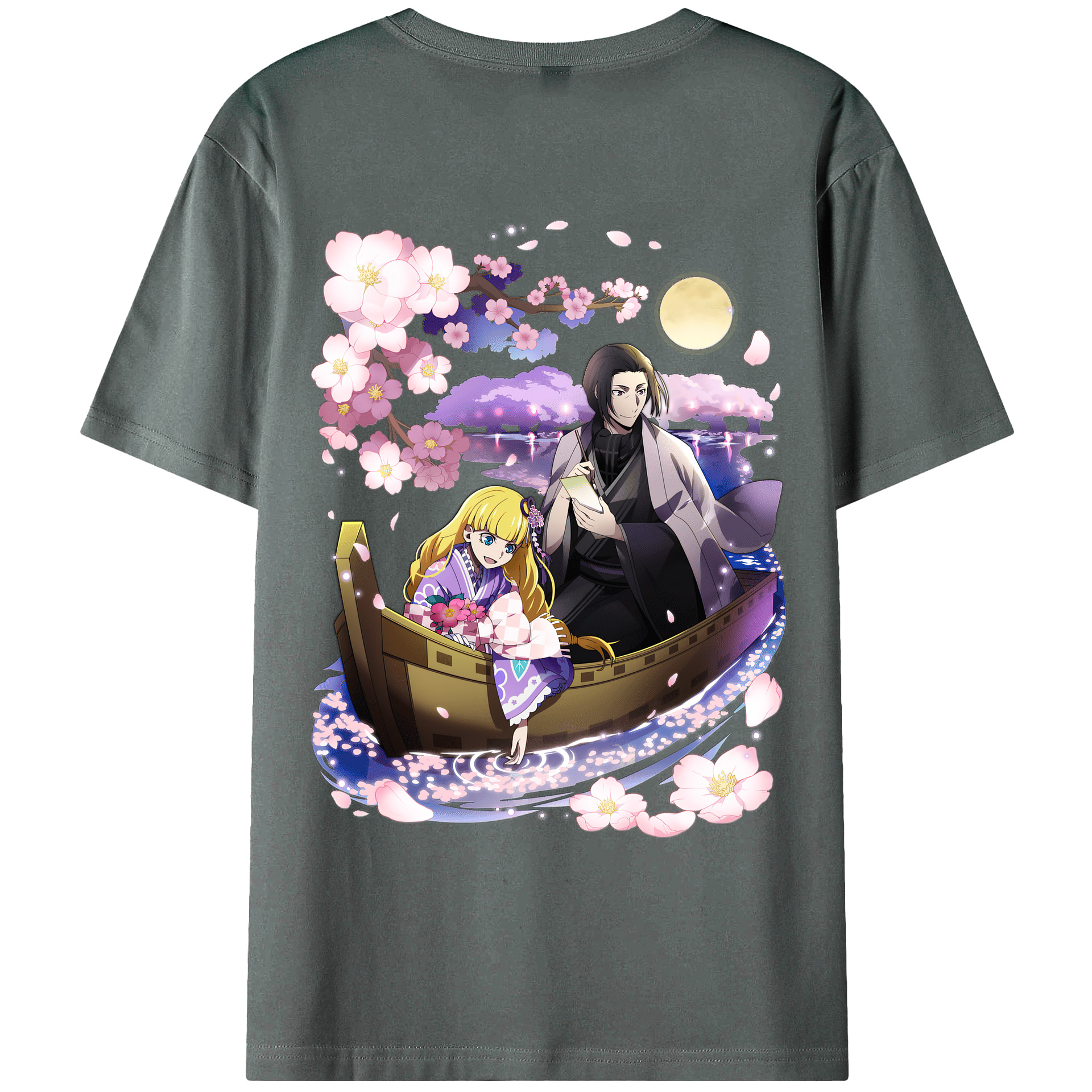 （画像用） 文豪ストレイドッグス Bungo Stray Dogs 綿100％ メンズ半袖Tシャツ（バックプリント） 通気性
